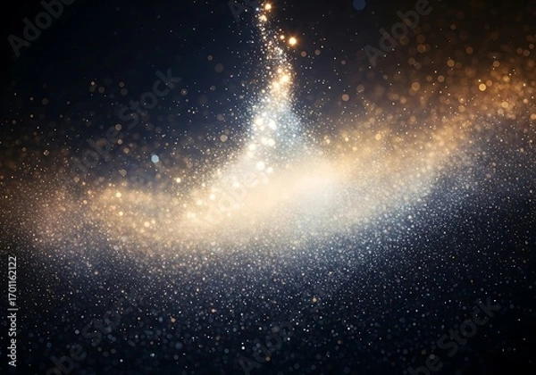 Fototapeta Ephemeral celestial dance in the dark night background concept