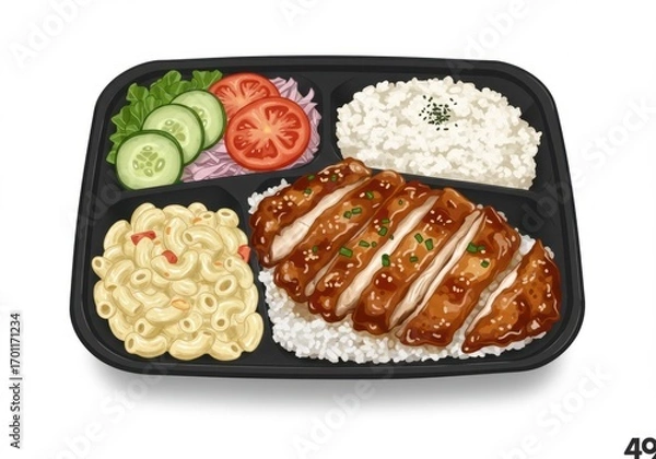 Fototapeta A stylized purple octopus rests atop a whimsical coconut drink with tropical leaves and pink straw