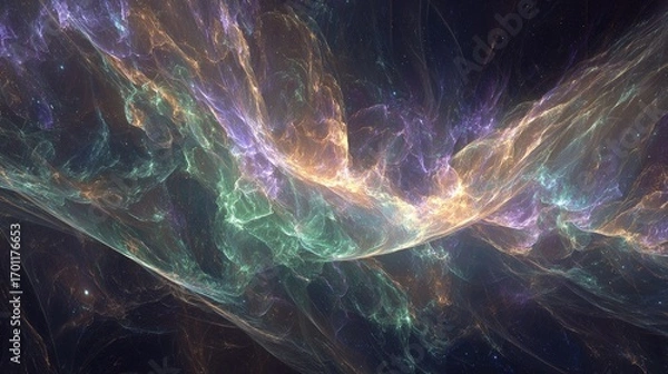 Fototapeta Abstract Colorful Space Nebula