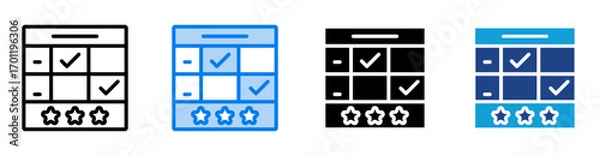 Obraz Rubric icon set multiple style collection