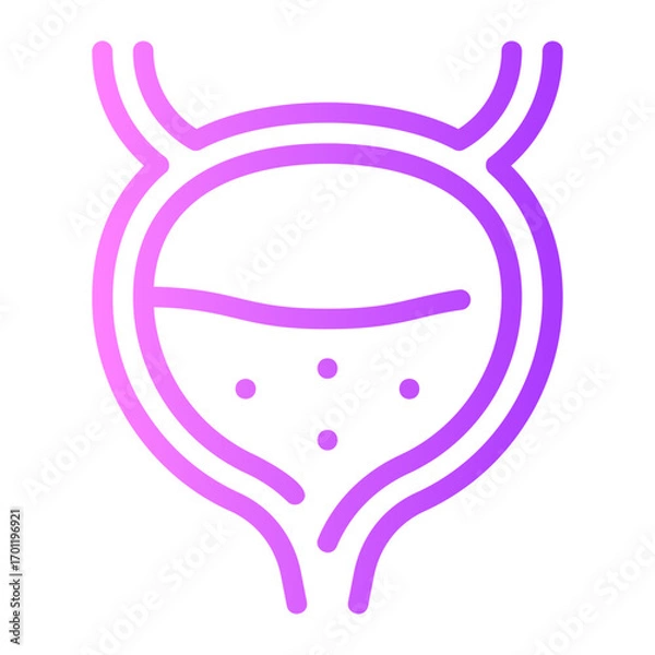 Fototapeta bladder gradient icon