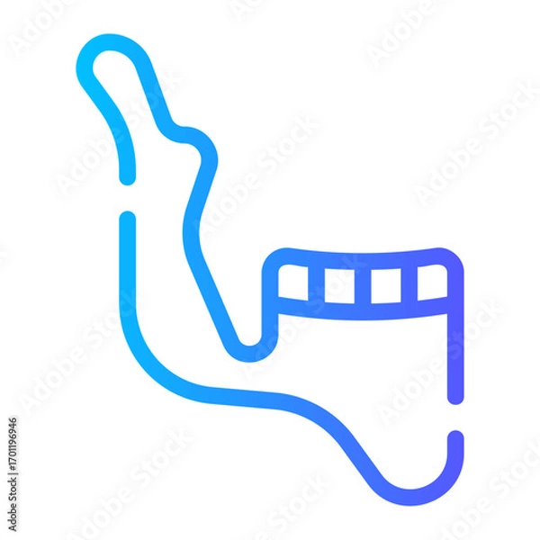 Fototapeta jaw gradient icon