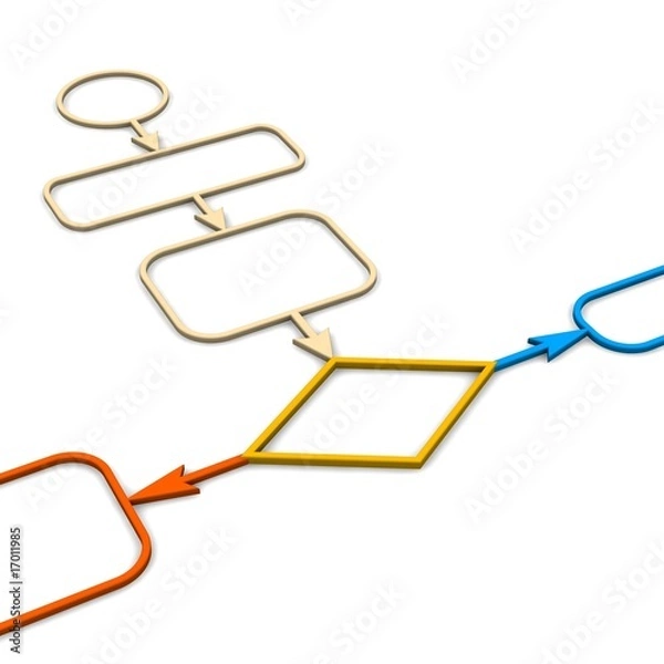 Obraz Schematic diagram. 3d rendered illustration.