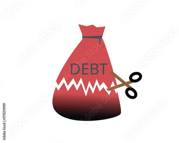 Fototapeta Haircut is debt restructuring and finance to reduce in the value that creditors agree to receive on the debt owed to them