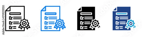 Obraz validity icon set multiple style collection