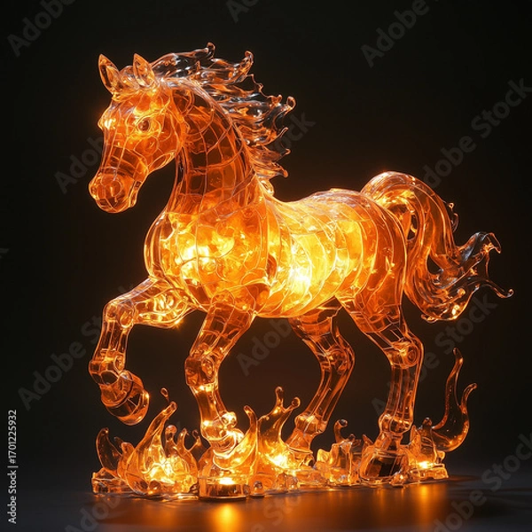 Obraz horse on black background