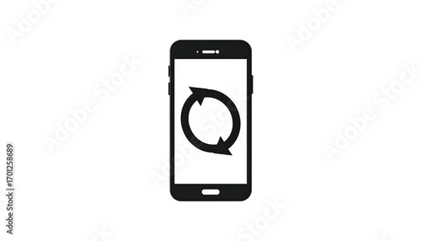 Fototapeta Smartphone with refresh icon