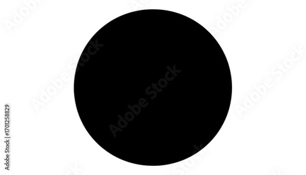Fototapeta Solid black circle