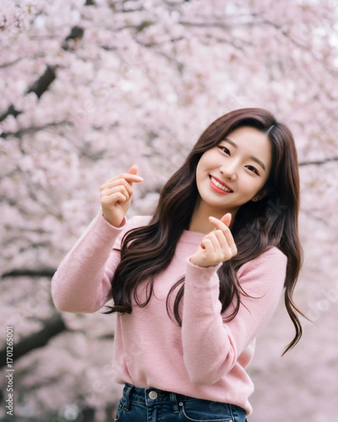 Fototapeta 꽃 여자 모델 사진