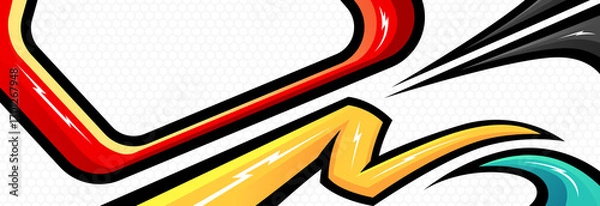 Fototapeta Dynamic Abstract Background for Car Stickers, Wraps, and Livery Graphics