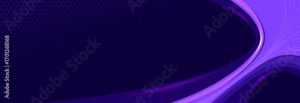Fototapeta Stylish Speed-Inspired Dynamic Abstract Background with Purple Monochrome Curved Stripes