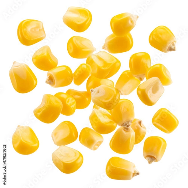 Obraz falling corn kernel isolated on white background