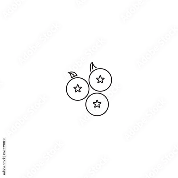 Obraz blueberry icon