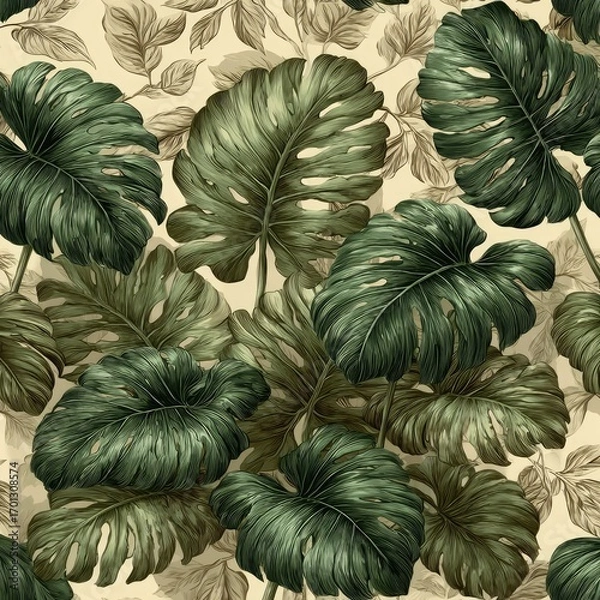 Fototapeta Tropical Leaves Pattern