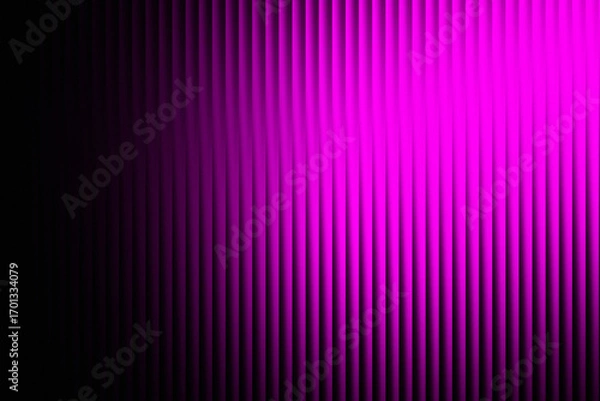 Fototapeta Abstract Vertical Ribbed Texture with Gradient Pink and Black Lighting background