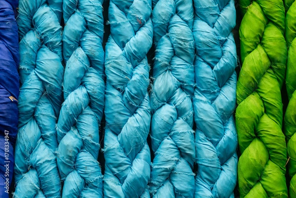 Obraz close-up of colorful rope for decoration