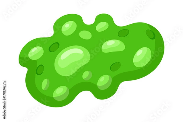 Obraz Green amoeba with bubbles