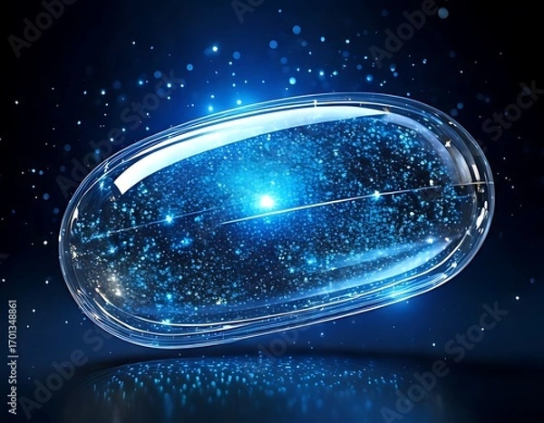 Obraz A glowing, transparent capsule