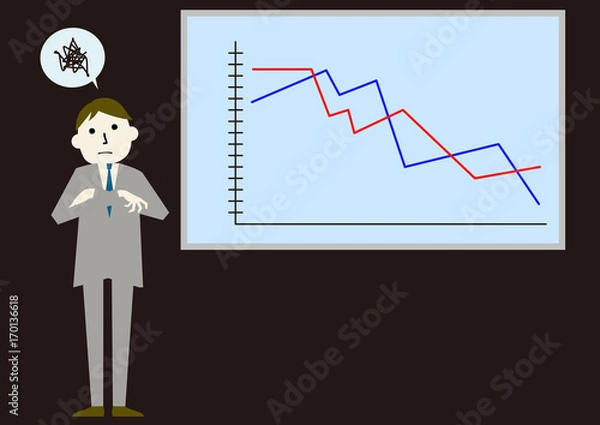 Fototapeta ビジネス　デフレ