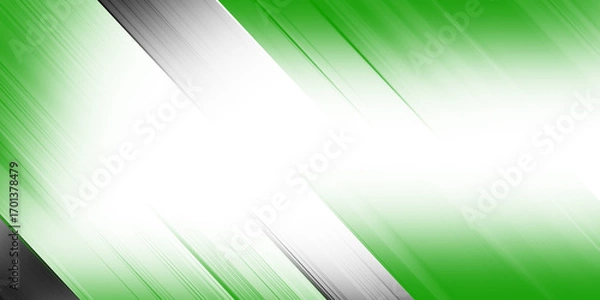 Fototapeta Modern abstract gradient lines background with diagonal green, white, and black streaks creating sleek futuristic design