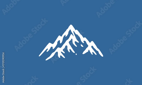 Obraz hand draw mountain logo