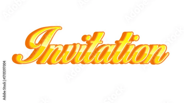 Obraz Bold Invitation Typography Word Art Vector