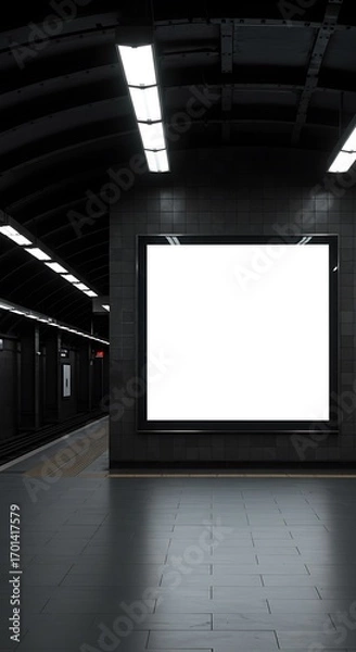 Obraz Blank Subway Station Advertisement Billboard Mockup