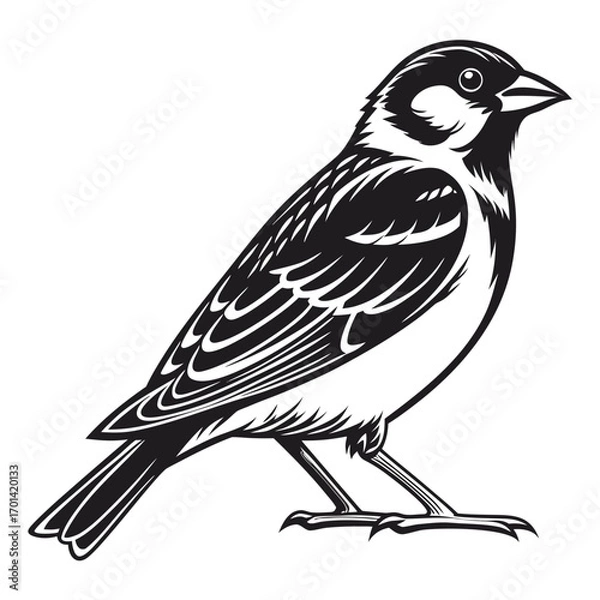 Fototapeta vector illustration of a bird