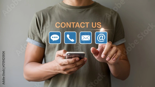 Obraz Need assistance? Tap in to reach us fast with our modern contact options for quality support now