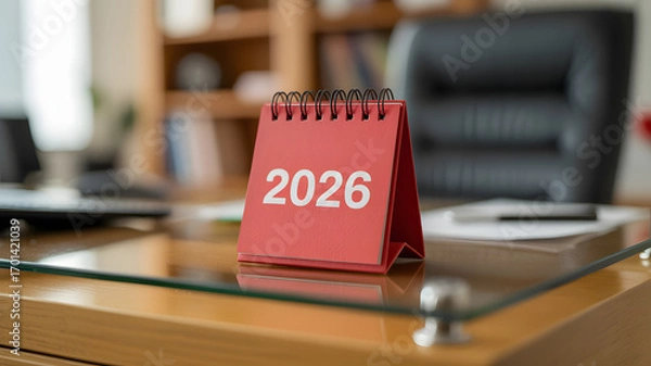 Obraz Stay ahead with a 2026 calendar for planning success in business or personal life, starting now