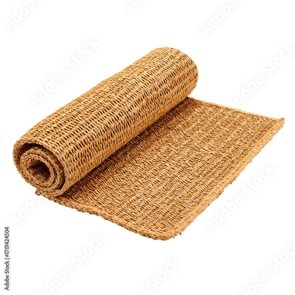 Obraz Rolled light beige woven mat