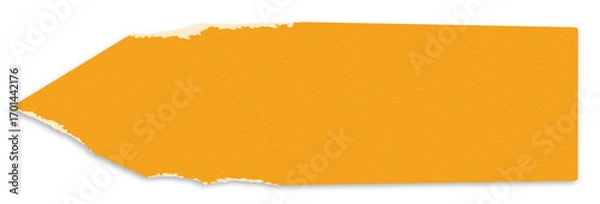 Fototapeta Torn Orange Paper Note for Memo or Reminder