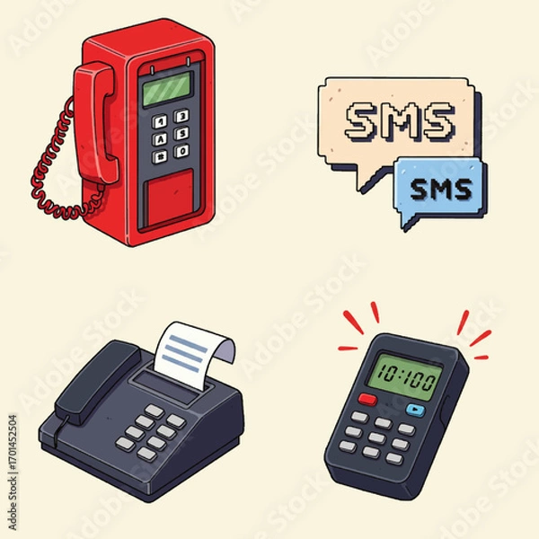 Obraz Vintage Communication Devices Collection
