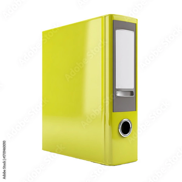Fototapeta Yellow file folder, rectangular, glossy