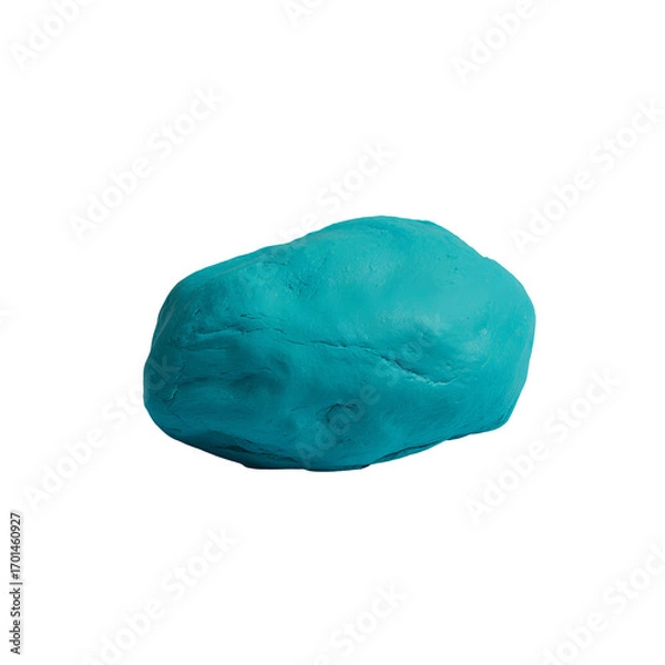 Fototapeta Teal, smooth, oval-shaped, textured blob