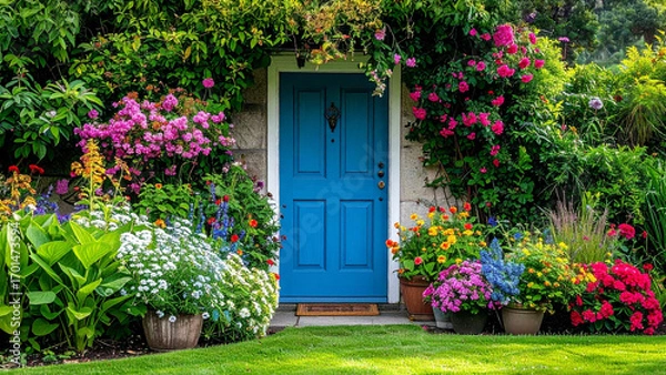 Fototapeta 青いドア