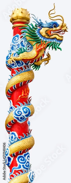 Obraz The Chinese dragon pole