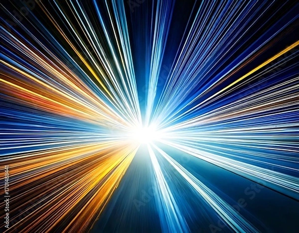 Fototapeta Abstract radial burst of light and color