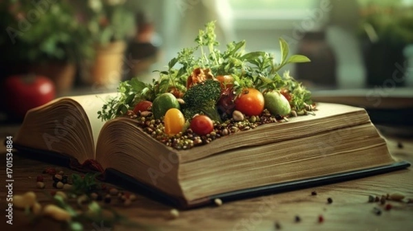 Obraz Open Book, Fresh Produce
