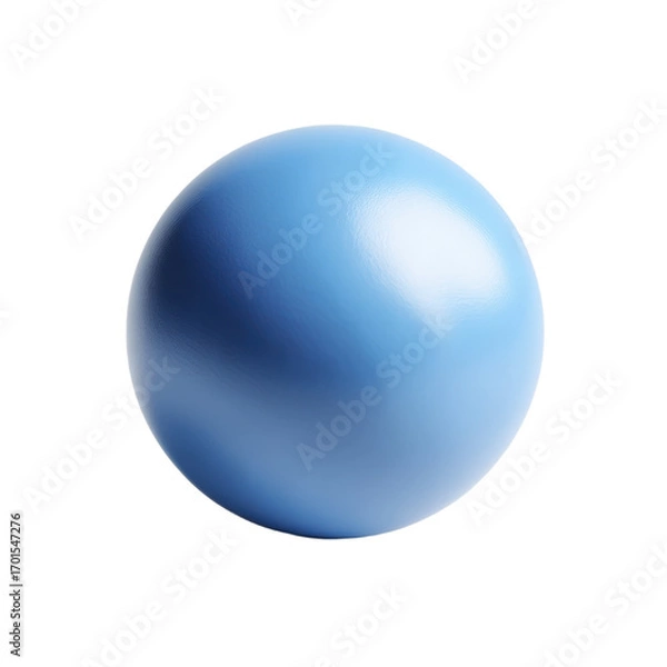 Fototapeta A Realistic 3D Rendered Light Blue Sphere With Subtle Texture And Reflective Highlights On A Transparent Background