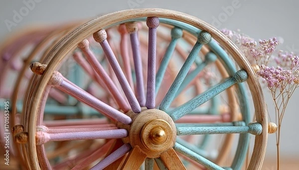 Fototapeta Colorful Decorative Wheels
