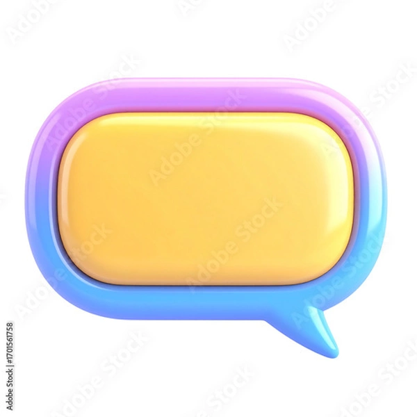 Obraz there is a yellow and purple speech bubble with a black background