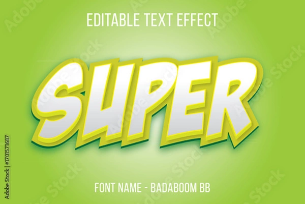 Fototapeta Super text effect on gradient background 