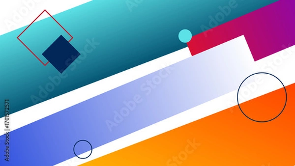 Fototapeta Abstract Colorful Geometric Background with Shapes and Gradient Design.