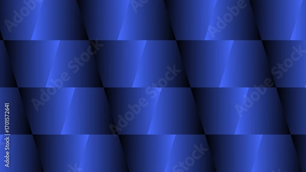 Fototapeta Abstract Blue Geometric Background with Gradient Rectangles and Modern Pattern.