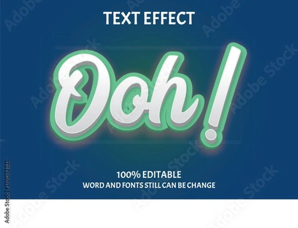 Fototapeta Ooh text effect on gradient background 