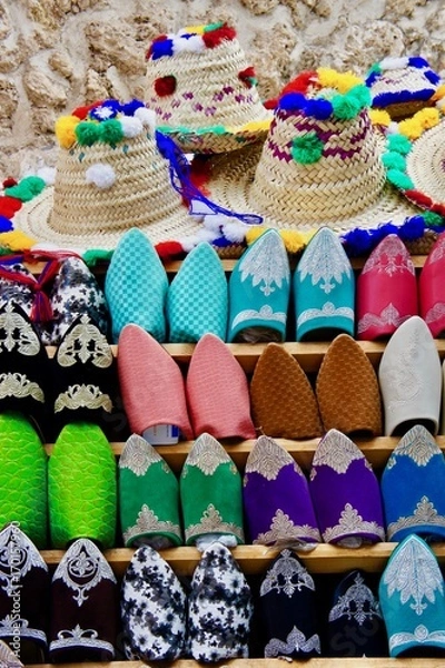 Obraz モロッコ　帽子とバブーシュ