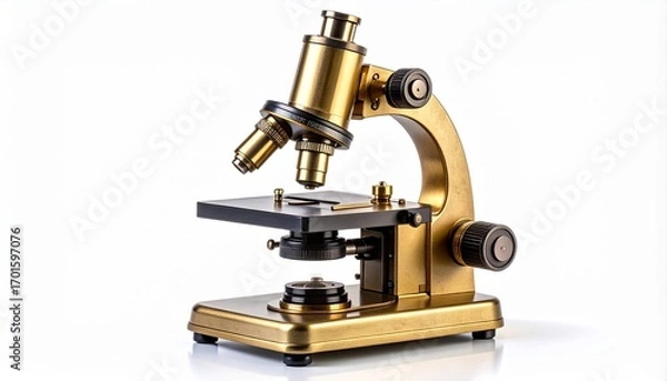 Fototapeta microscope on the white 