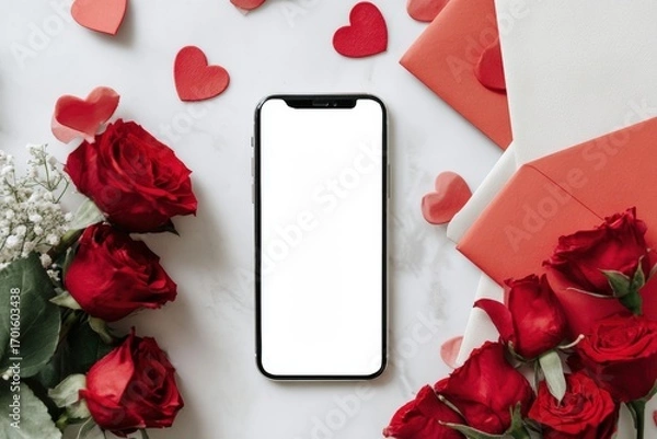 Obraz Valentine's Day Mobile Mockup