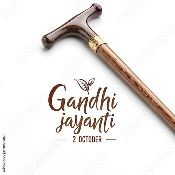 Fototapeta 2 october Gandhi Jayanti Walking Stick Graphic Design gandhi jayanti